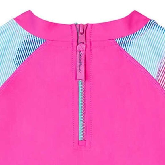 NWT EDDIE BAUER Youth Girls 4 Piece Reversible Swim Set in Pink Mul… - Sizes M & - Picture 4 of 8